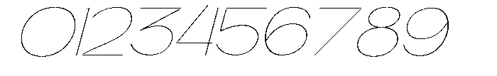 Glagent Stencil Thin Expanded Slanted Font OTHER CHARS