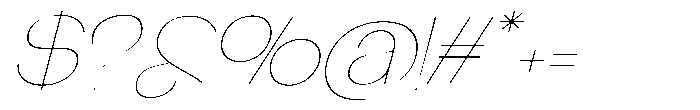 Glagent Stencil Thin Expanded Slanted Font OTHER CHARS