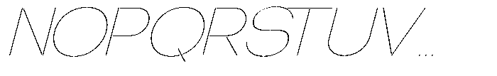 Glagent Stencil Thin Expanded Slanted Font UPPERCASE