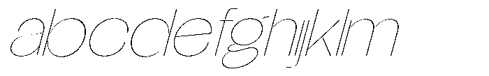 Glagent Stencil Thin Expanded Slanted FONT