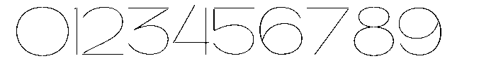 Glagent Stencil Thin Expanded Font OTHER CHARS