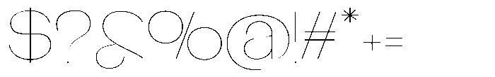 Glagent Stencil Thin Expanded Font OTHER CHARS