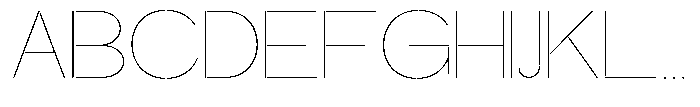 Glagent Stencil Thin Expanded Font UPPERCASE