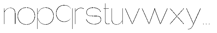 Glagent Stencil Thin Expanded Font LOWERCASE