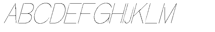 Glagent Stencil Thin Extra Conden Sl Font UPPERCASE