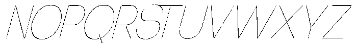 Glagent Stencil Thin Extra Conden Sl Font UPPERCASE