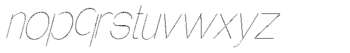 Glagent Stencil Thin Extra Conden Sl Font LOWERCASE