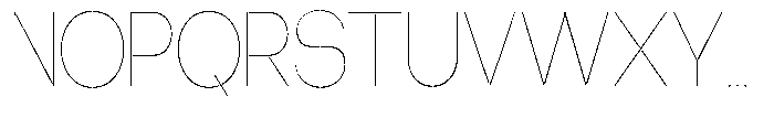 Glagent Stencil Thin Extra Condensed Font UPPERCASE