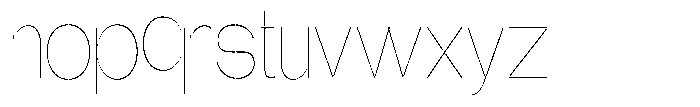 Glagent Stencil Thin Extra Condensed Font LOWERCASE