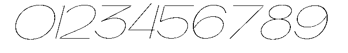 Glagent Stencil Thin Extra Expanded S Font OTHER CHARS
