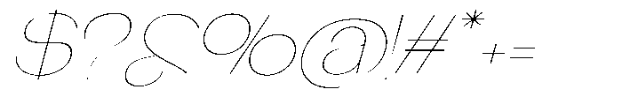 Glagent Stencil Thin Extra Expanded S Font OTHER CHARS