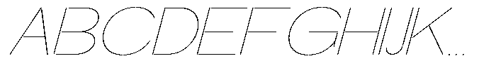 Glagent Stencil Thin Extra Expanded S Font UPPERCASE