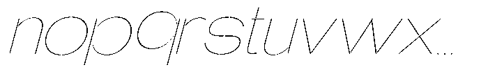 Glagent Stencil Thin Extra Expanded S Font LOWERCASE
