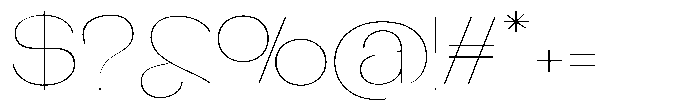 Glagent Stencil Thin Extra Expanded Font OTHER CHARS