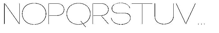Glagent Stencil Thin Extra Expanded Font UPPERCASE