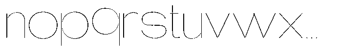 Glagent Stencil Thin Extra Expanded Font LOWERCASE