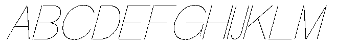 Glagent Stencil Thin Semi Condensed Sl Font UPPERCASE