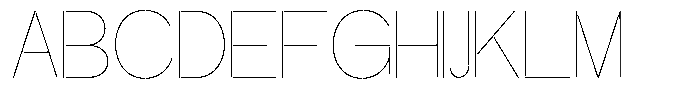 Glagent Stencil Thin Semi Condensed Font UPPERCASE