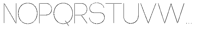 Glagent Stencil Thin Semi Condensed Font UPPERCASE