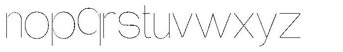 Glagent Stencil Thin Semi Condensed Font LOWERCASE