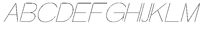 Glagent Stencil Thin Semi Expanded Sl Font UPPERCASE