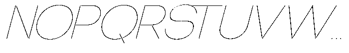 Glagent Stencil Thin Semi Expanded Sl Font UPPERCASE