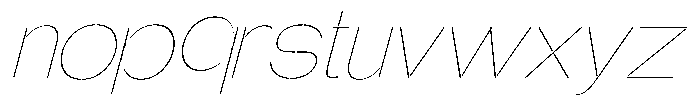 Glagent Stencil Thin Semi Expanded Sl Font LOWERCASE