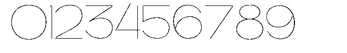Glagent Stencil Thin Semi Expanded Font OTHER CHARS