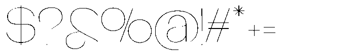 Glagent Stencil Thin Semi Expanded Font OTHER CHARS