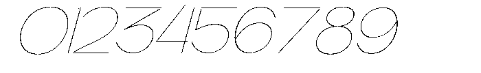 Glagent Stencil Thin Slanted Font OTHER CHARS