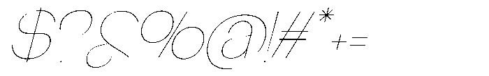 Glagent Stencil Thin Slanted Font OTHER CHARS