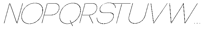 Glagent Stencil Thin Slanted Font UPPERCASE