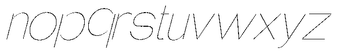 Glagent Stencil Thin Slanted Font LOWERCASE