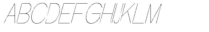 Glagent Stencil Thin Ultra Condensed Sl Font UPPERCASE