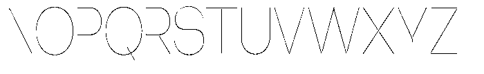 Glagent Stencil Thin Ultra Condensed Font UPPERCASE