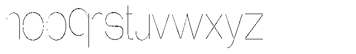 Glagent Stencil Thin Ultra Condensed Font LOWERCASE