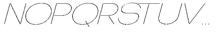 Glagent Stencil Thin Ultra Expanded Sl Font UPPERCASE