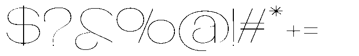 Glagent Stencil Thin Ultra Expanded Font OTHER CHARS