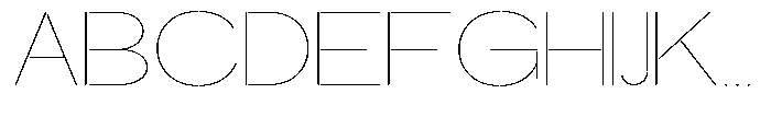 Glagent Stencil Thin Ultra Expanded Font UPPERCASE