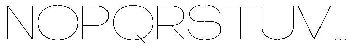 Glagent Stencil Thin Ultra Expanded Font UPPERCASE