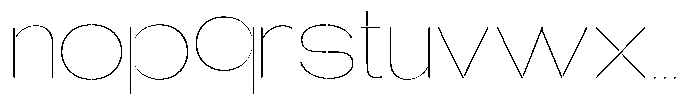 Glagent Stencil Thin Ultra Expanded Font LOWERCASE