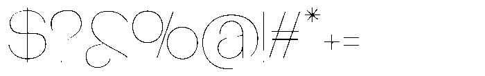 Glagent Stencil Thin Font OTHER CHARS