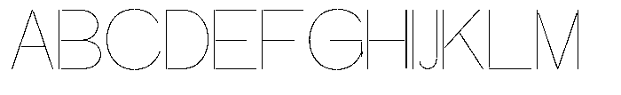 Glagent Stencil Thin Font UPPERCASE
