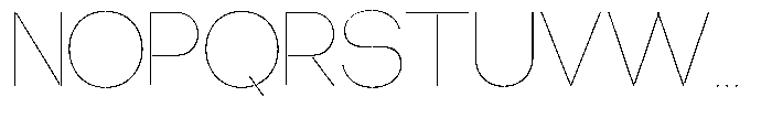 Glagent Stencil Thin Font UPPERCASE