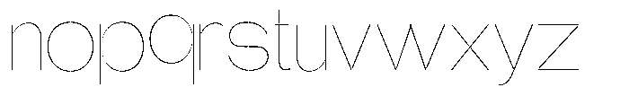 Glagent Stencil Thin Font LOWERCASE