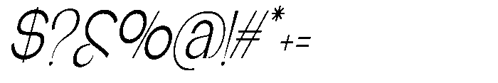 Glagent Stencil Ultra Condensed Slanted Font OTHER CHARS