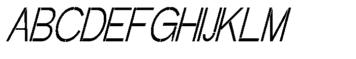 Glagent Stencil Ultra Condensed Slanted Font UPPERCASE