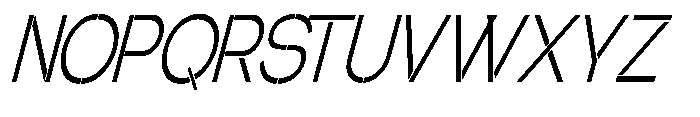 Glagent Stencil Ultra Condensed Slanted Font UPPERCASE