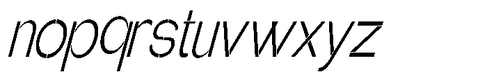 Glagent Stencil Ultra Condensed Slanted Font LOWERCASE