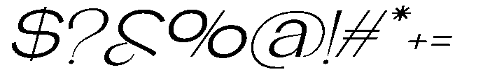Glagent Stencil Ultra Expanded Slanted Font OTHER CHARS